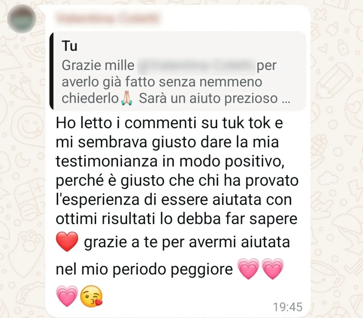 Testimonianza Instagram: consapevolezza e fiducia